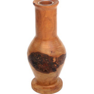 Vase mit Glaseinsatz